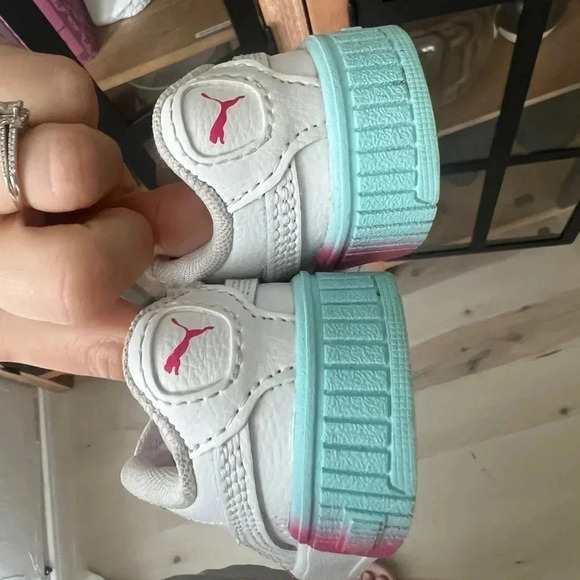 PUMA Baby sneakers Carina 2.0 Fade Athletic Shoes Toddler White Sunset Pink - Picture 3 of 8